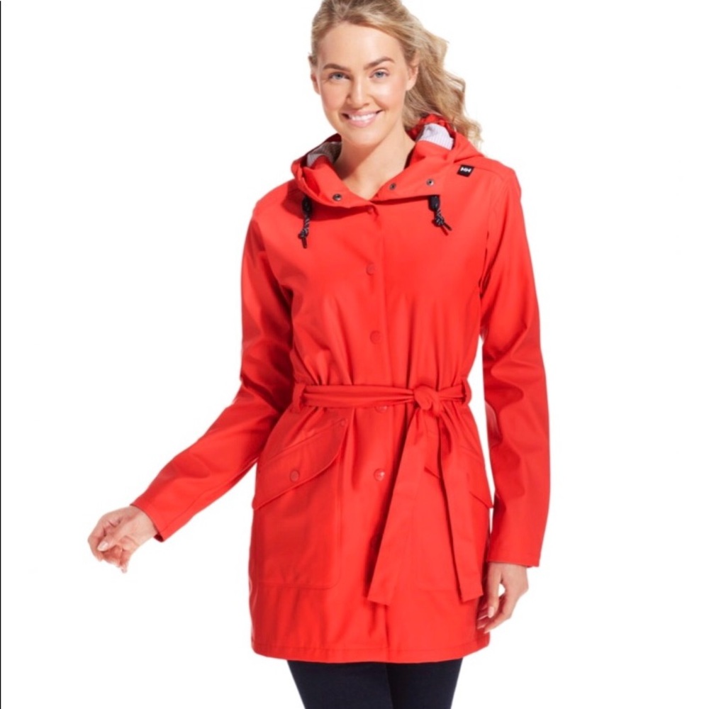 Helly Hansen Kirkwall Hooded Trenchcoat in red